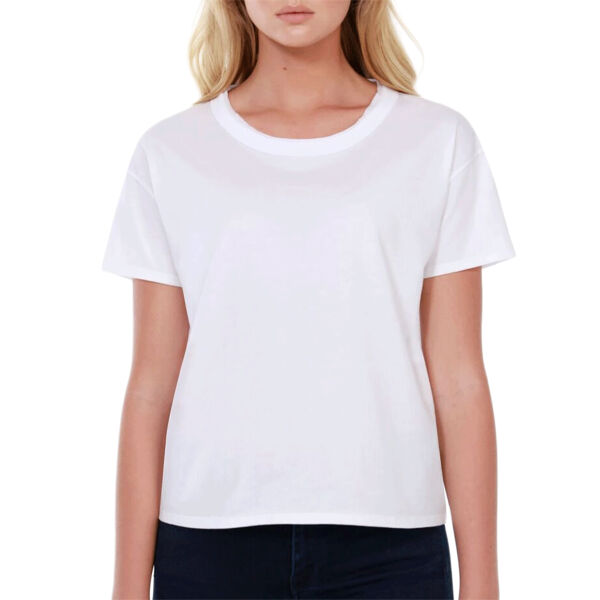 Ladies' Raw-Neck Boxy T-Shirt Thumbnail
