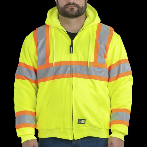 Men's Hi-Vis Class 3 Hooded Active Jacket Thumbnail