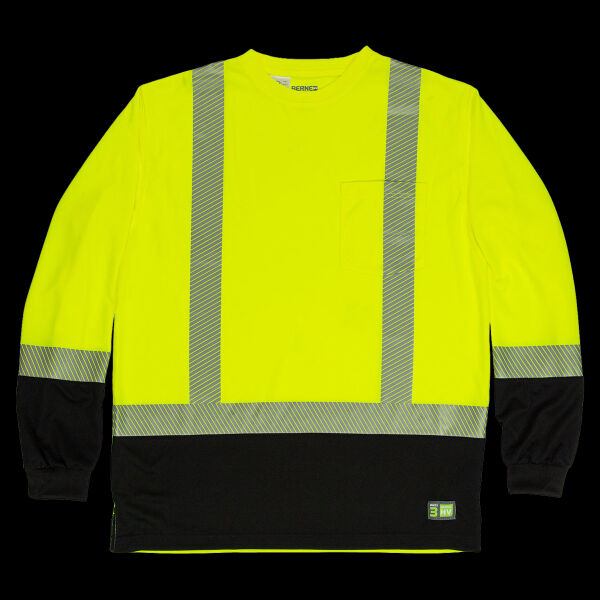 Men's Hi-Vis Class 3 Color Blocked Long-Sleeve T-Shirt Thumbnail