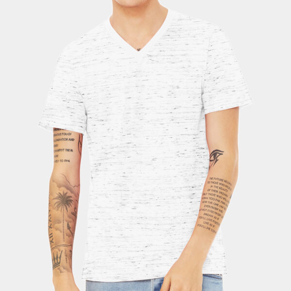 Unisex Textured Jersey V-Neck T-Shirt Thumbnail