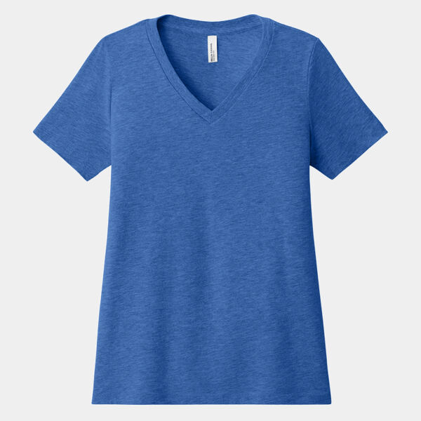 Women's Relaxed Heather CVC V Neck Tee Thumbnail