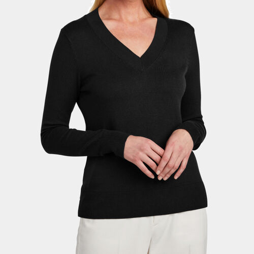 Women's Cotton Stretch V Neck Sweater Thumbnail