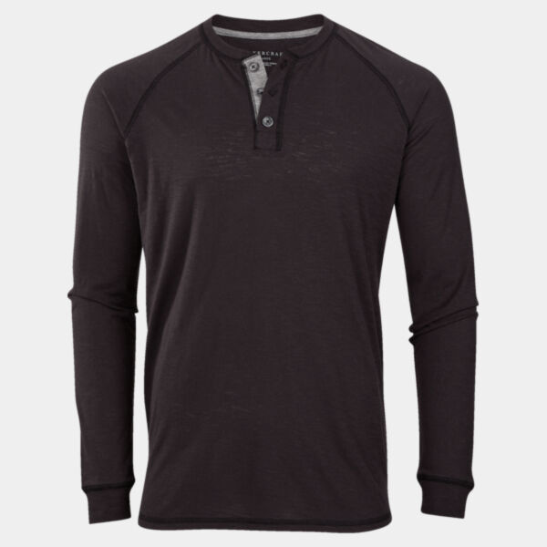Unisex Henley Long Sleeve T-Shirt Thumbnail
