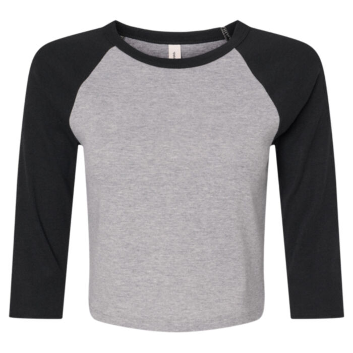 Women's Micro Rib Three-Quarter Raglan Sleeve Baby Tee Thumbnail