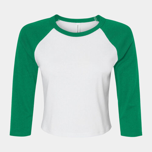 Ladies' Micro Ribbed Three-Quarter Raglan Baby T-Shirt Thumbnail