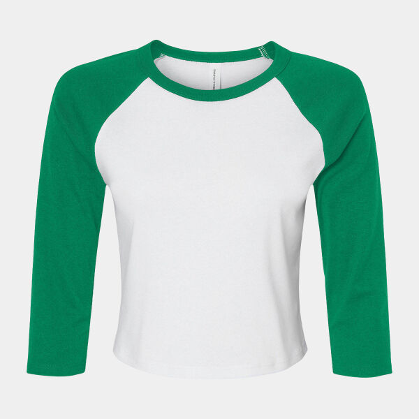Ladies' Micro Ribbed Three-Quarter Raglan Baby T-Shirt Thumbnail