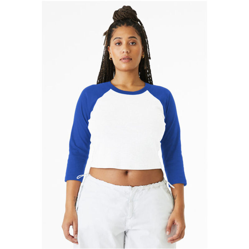 Ladies' Micro Ribbed Three-Quarter Raglan Baby T-Shirt Thumbnail
