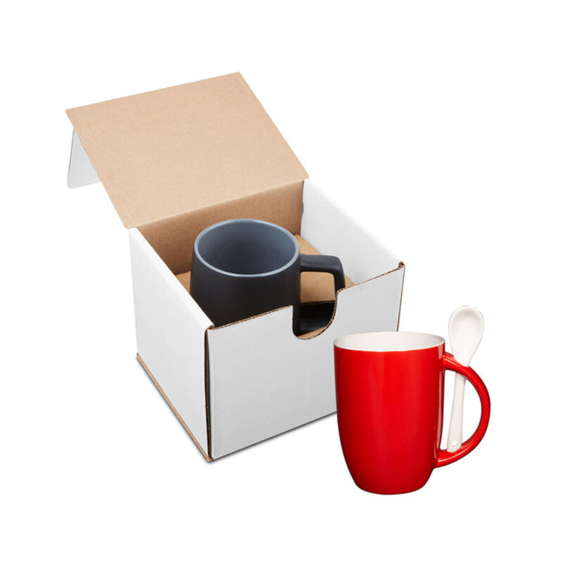 12oz Dapper Ceramic Mug With Spoon In Mailer Thumbnail