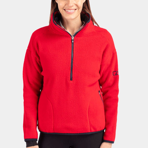 Cutter & Buck Cascade Eco Sherpa Womens Fleece Pullover Jacket Thumbnail