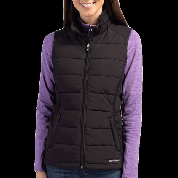 Cutter & Buck Evoke Hybrid Eco Softshell Recycled Womens Full Zip Vest Thumbnail