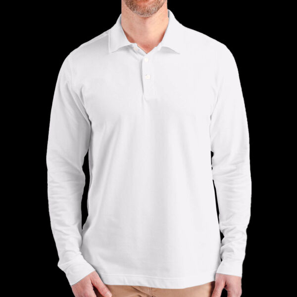 Cutter & Buck Advantage Tri-Blend Pique Mens Long Sleeve Polo Thumbnail
