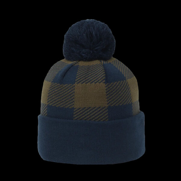 Plaid Watch Cap with Pom Thumbnail