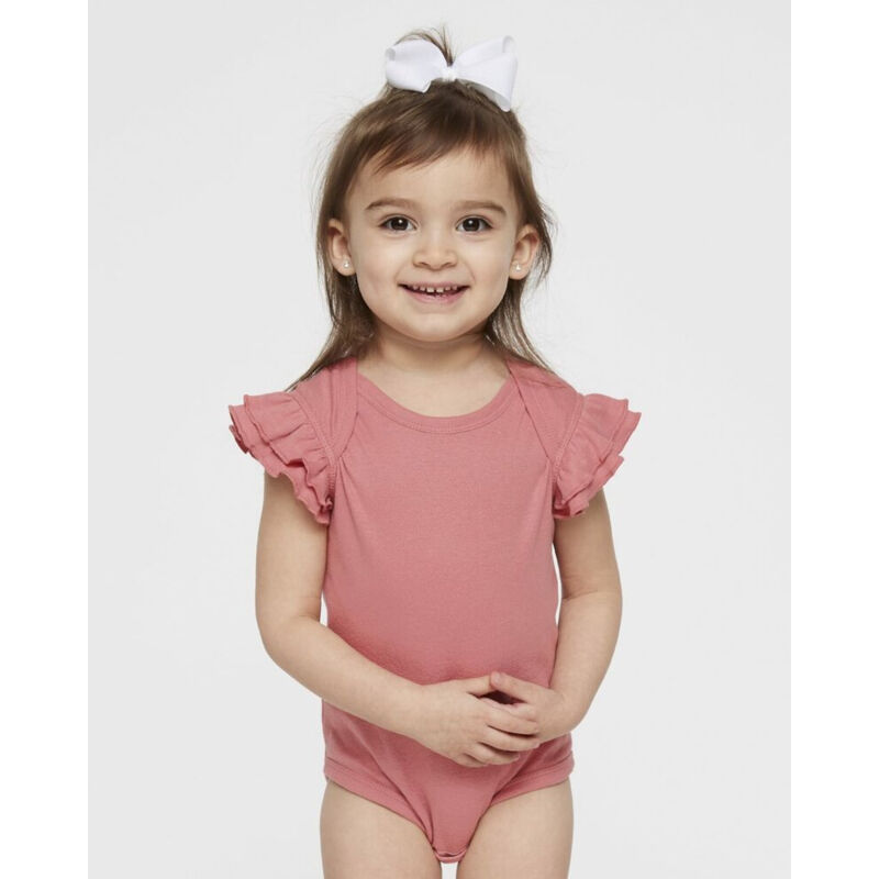 Infant Flutter Sleeve Baby Rib Bodysuit Thumbnail