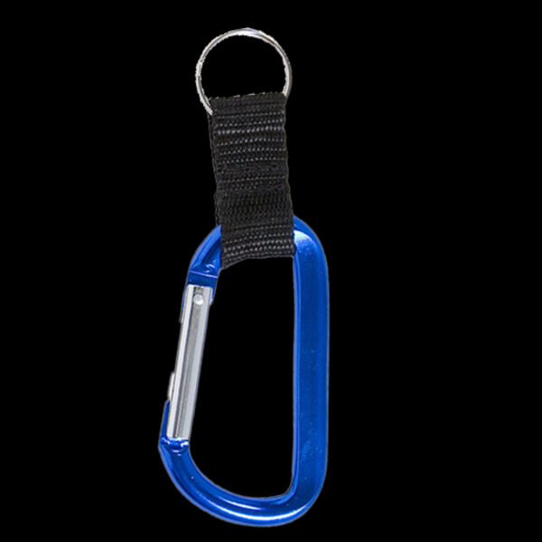 Carabiner With Strap And Split Ring Keychain Thumbnail