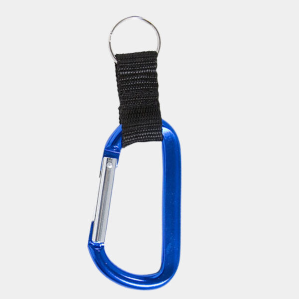 Carabiner With Strap And Split Ring Keychain Thumbnail