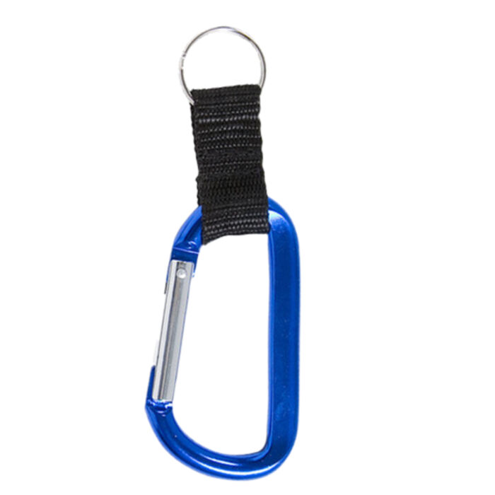 Carabiner With Strap And Split Ring Keychain Thumbnail