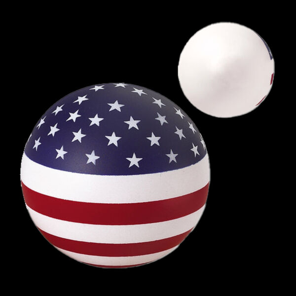 Stars and Stripes Patriotic Round Stress Ball Thumbnail
