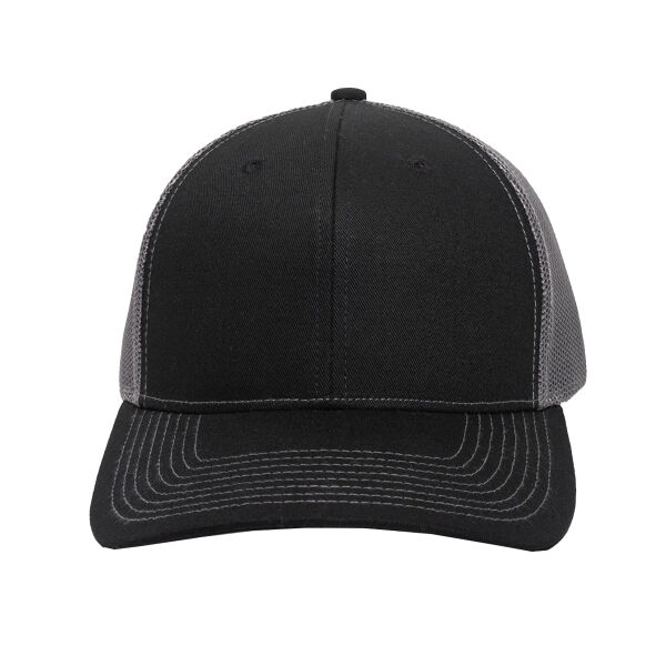 Structured Trucker With Solid Mesh Back Hat Thumbnail
