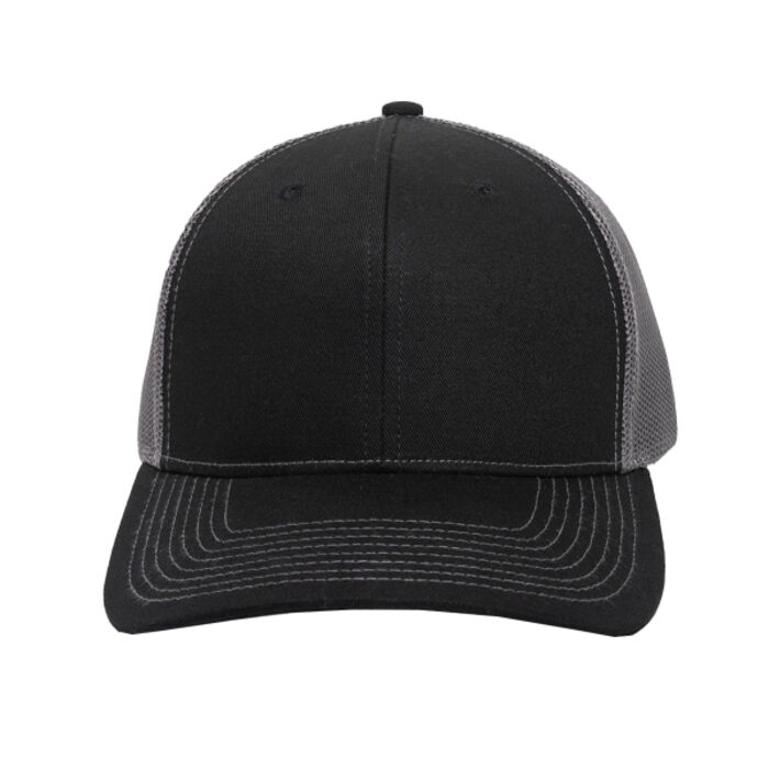 Structured Trucker With Solid Mesh Back Hat Thumbnail