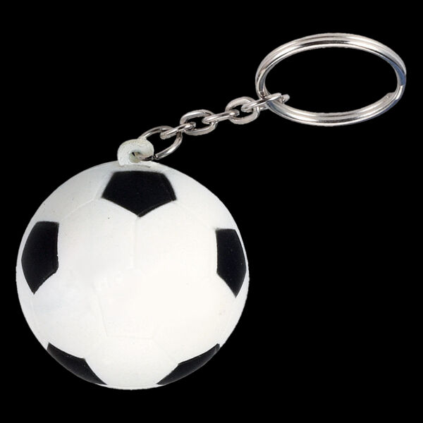 Soccer Ball Shape Stress Ball Keychain Thumbnail