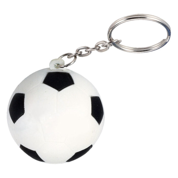 Soccer Ball Shape Stress Ball Keychain Thumbnail