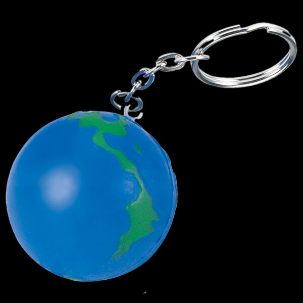 Globe Earth Shape Stress Ball Keychain Thumbnail