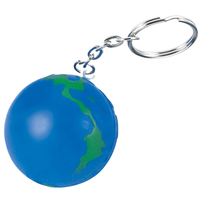 Globe Earth Shape Stress Ball Keychain Thumbnail