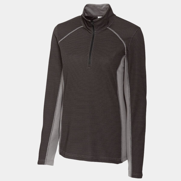 Clique Ice Pique Colorblock Womens Half Zip Tech Pullover Thumbnail