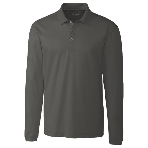 Clique Spin Eco Performance Pique Long Sleeve Mens Polo Thumbnail
