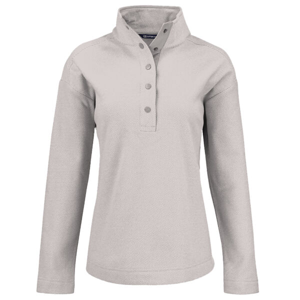 Cutter & Buck Hunts Point Eco Textured Fleece Recycled Womens Snap Pullover Thumbnail