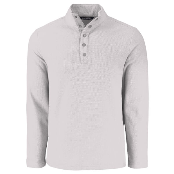 Cutter & Buck Hunts Point Eco Textured Fleece Recycled Mens Snap Pullover Thumbnail