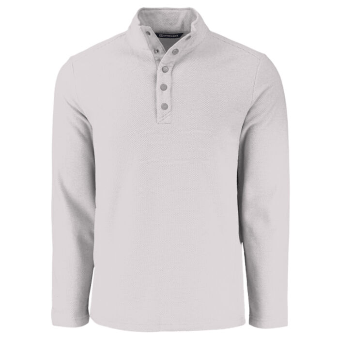 Cutter & Buck Hunts Point Eco Textured Fleece Recycled Mens Snap Pullover Thumbnail