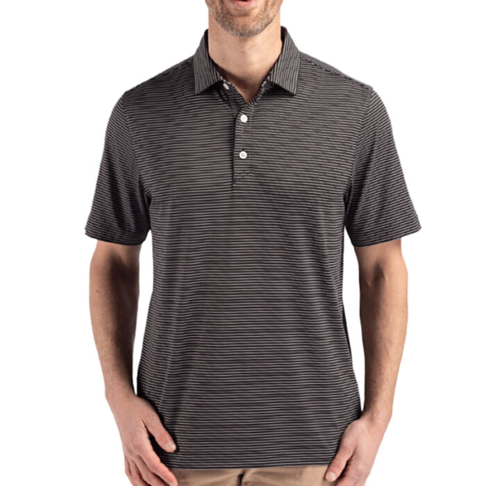 Cutter & Buck Forge Eco Fine Line Stripe Stretch  Recycled Mens Polo Thumbnail