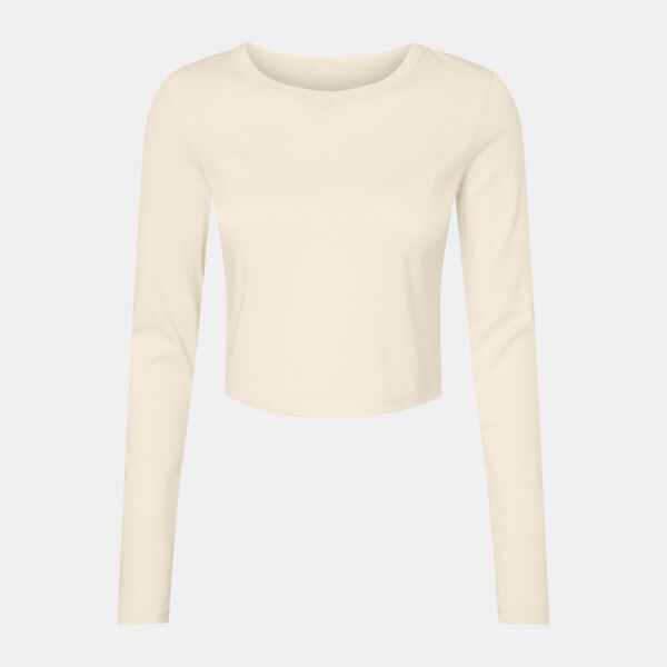 Women's Micro Rib Long Sleeve Baby Tee Thumbnail