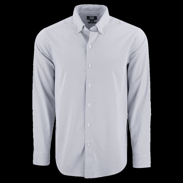 Cutter & Buck Skyline Epic Confidence Recycled Pinstripe Mens Big & Tall Long Sleeve Dress Shirt Thumbnail
