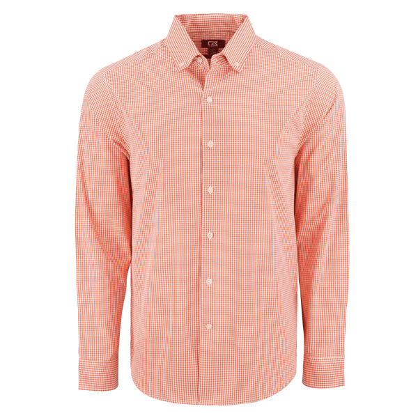 Cutter & Buck Skyline Epic Confidence Recycled Gingham Mens Long Sleeve Dress Shirt Thumbnail