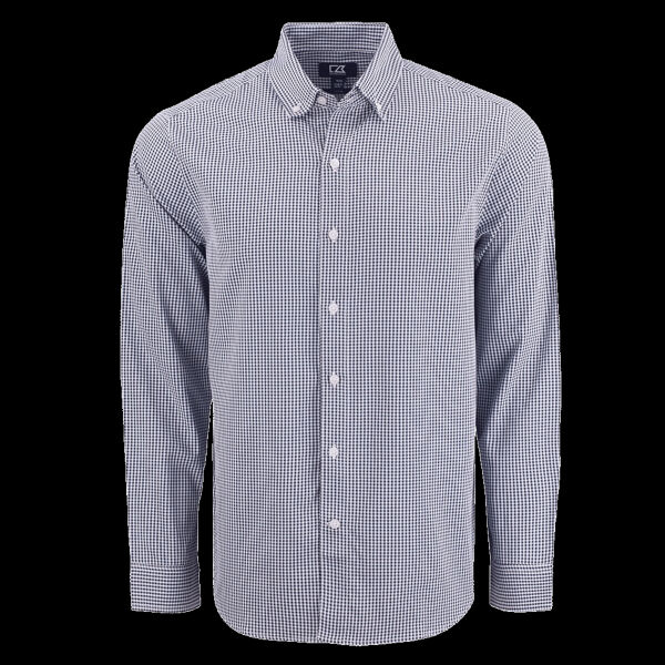 Cutter & Buck Skyline Epic Confidence Recycled Gingham Mens Big & Tall Long Sleeve Dress Shirt Thumbnail