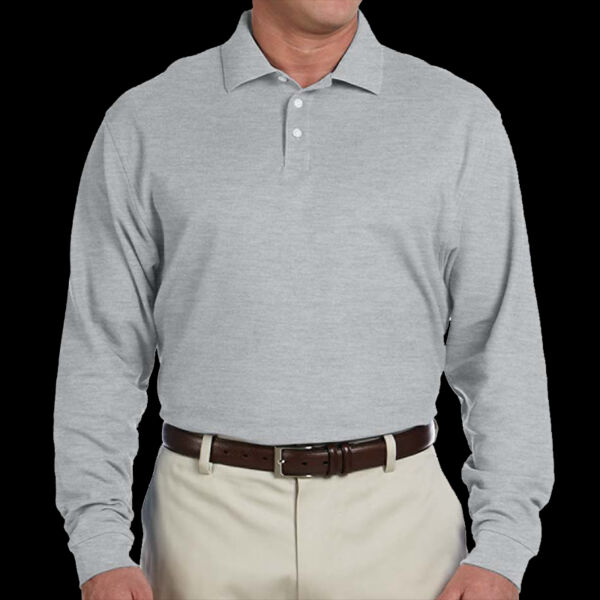 Men's Pima Piqué Long-Sleeve Polo Thumbnail