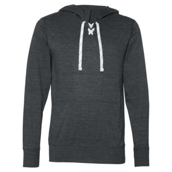 Unisex Jersey Sport Lace Hooded Pullover Thumbnail