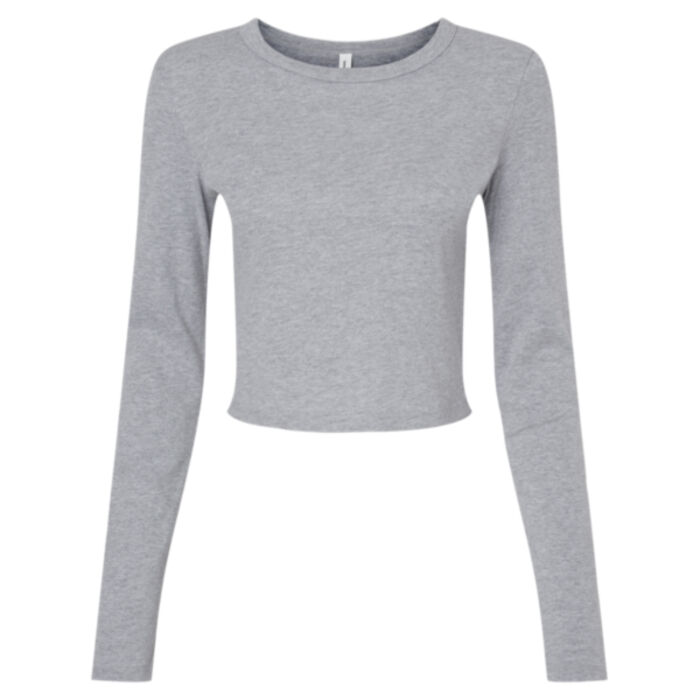 Women's Micro Rib Long Sleeve Baby Tee Thumbnail