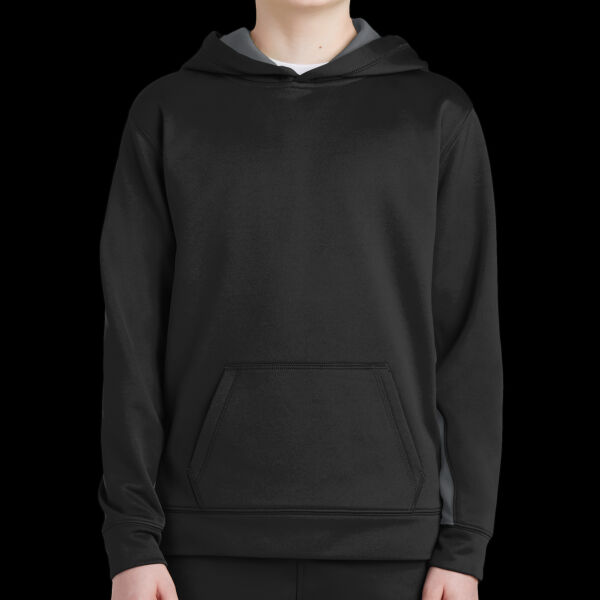 Youth Sport Wick ® Fleece Colorblock Hooded Pullover Thumbnail