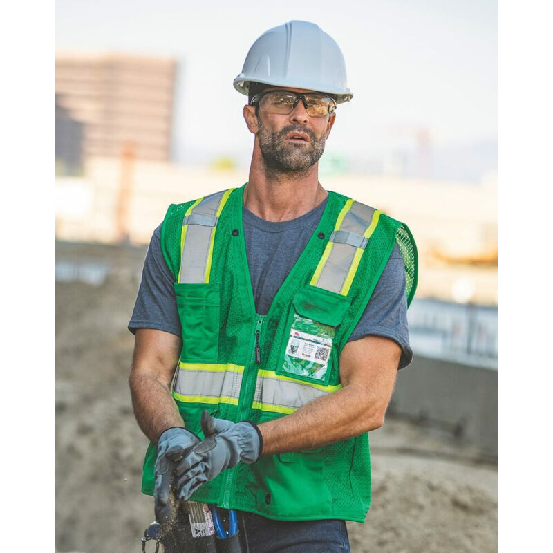 Unisex EV Series® Enhanced Visibility Multi-Pocket Mesh Vest Thumbnail