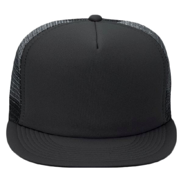 OTTO CAP® "OTTO SNAP" 5 Panel High Crown Mesh Back Trucker Snapback Hat Thumbnail