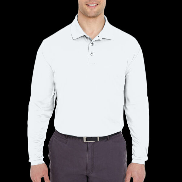 Adult Cool & Dry Long-Sleeve Mesh Piqué Polo Thumbnail
