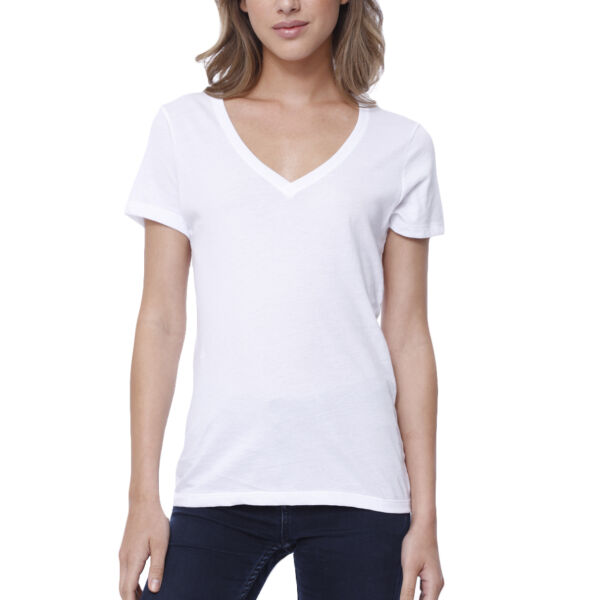 Ladies' Cotton V-Neck T-Shirt Thumbnail