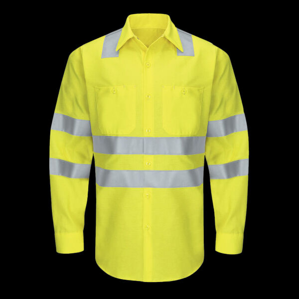 Men's Tall Enhanced & Hi-Visibility Long Sleeve Work Shirt Thumbnail