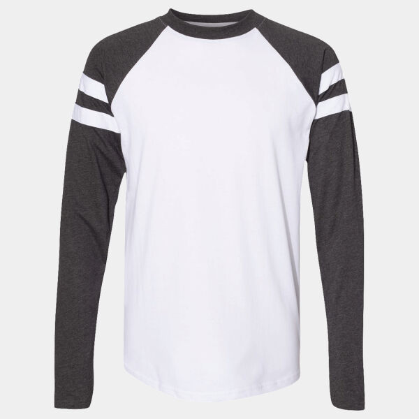 Unisex Fine Jersey Mash Up Long Sleeve Tee Thumbnail