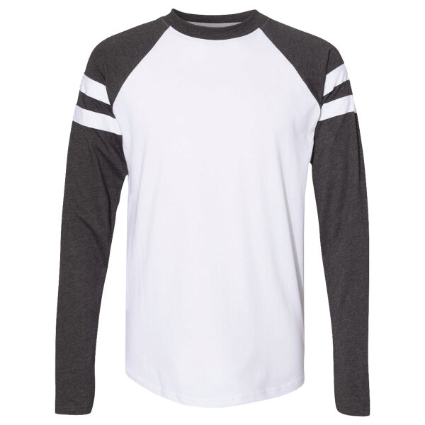 Unisex Fine Jersey Mash Up Long Sleeve Tee Thumbnail
