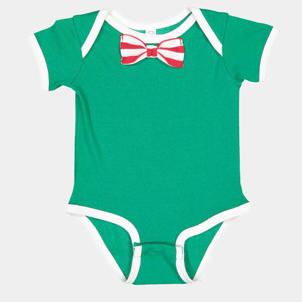 Infant Baby Rib Bow Tie Bodysuit Thumbnail