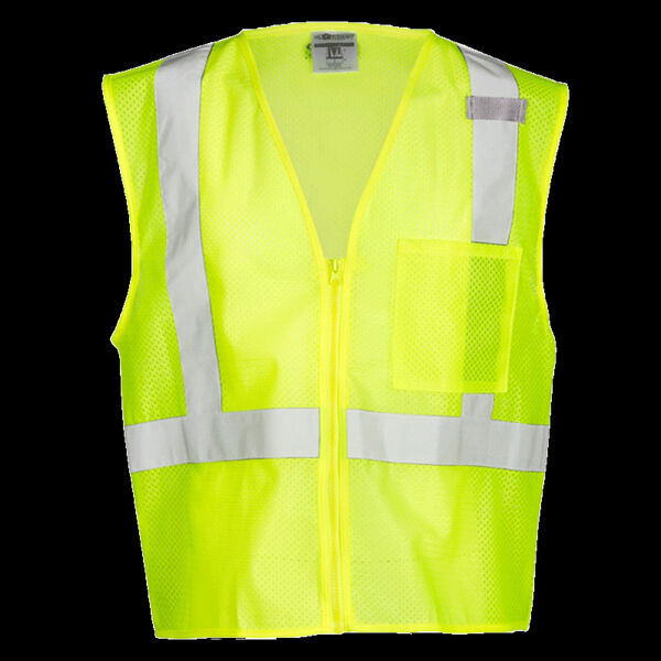 Unisex Single Pocket Zipper Mesh Vest Thumbnail